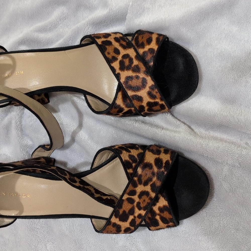 Ann Taylor Brown and Black Leopard Print Heels